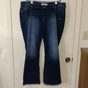 Torrid 24 distressed relaxed bootcut jeans
